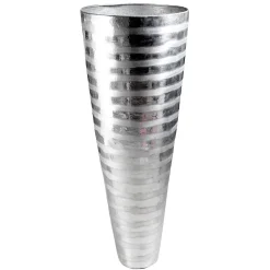 Best DecoWoerner Deko Vase Aus Metall Bodenvase 52 X 120 Cm silber