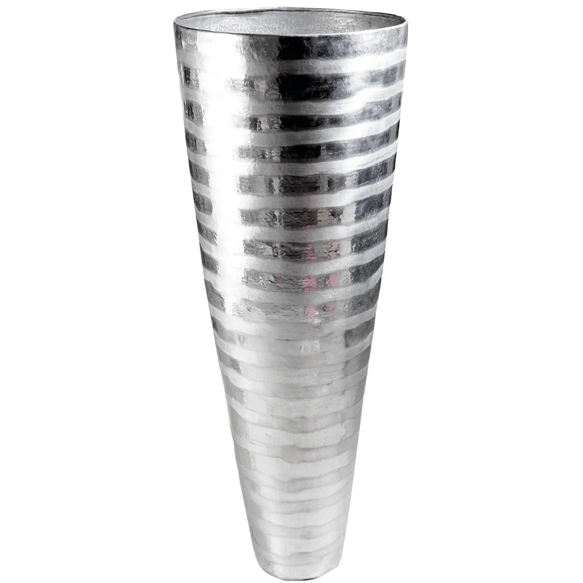 Best DecoWoerner Deko Vase Aus Metall Bodenvase 52 X 120 Cm silber
