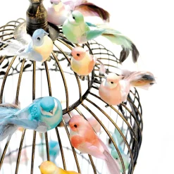 Discount DecoWoerner Deko Vögel 10 Cm, 6 Stück blau