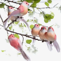 Sale DecoWoerner Deko Vögel 10 Cm, 6 Stück rosa