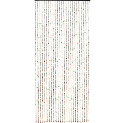 New DecoWoerner Deko Vorhang Bunt, Aus Holz, 90 X 200 Cm mehrfarbig
