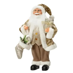 Clearance DecoWoerner Deko Weihnachtsmann Mit Stiefel 45 Cm gold