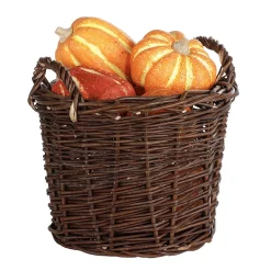 Discount DecoWoerner Deko Zierkürbisse, Pack à 4 Stück orange