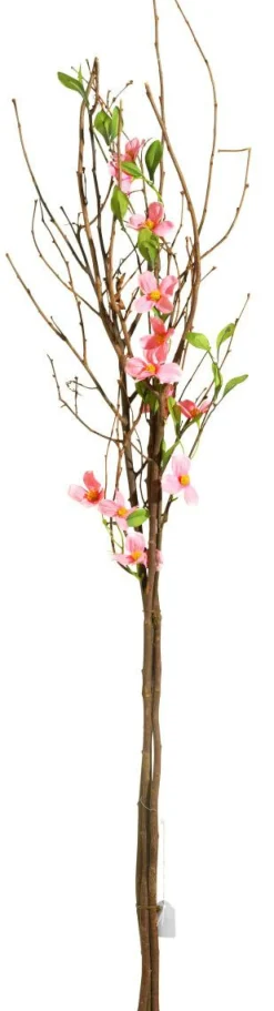 Best DecoWoerner Deko Zweig Bündel Mit Blüten 115 Cm rosa