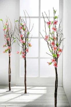 Best DecoWoerner Deko Zweig Bündel Mit Blüten 115 Cm rosa