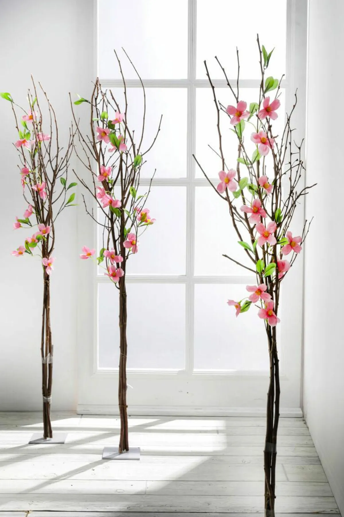 Best DecoWoerner Deko Zweig Bündel Mit Blüten 115 Cm rosa