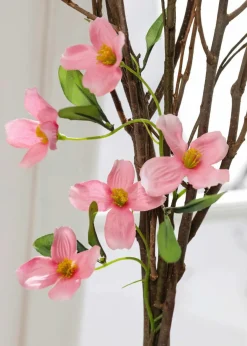 Best DecoWoerner Deko Zweig Bündel Mit Blüten 115 Cm rosa