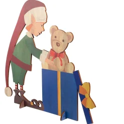 Outlet DecoWoerner Deko-Aufsteller Weihnachtself 88 X 73 Cm grün