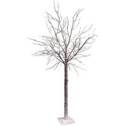 New DecoWoerner Deko-Baum Beschneit 210 Cm braun