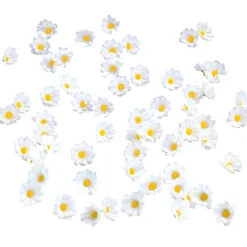 Outlet DecoWoerner Dekoblüten Margeriten, 72 Stück weiß