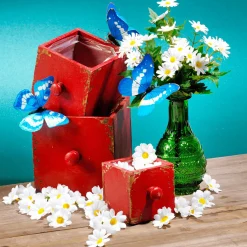 Outlet DecoWoerner Dekoblüten Margeriten, 72 Stück weiß