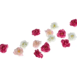 Discount DecoWoerner Dekoblüten Rosen, Pack à 50 Stück mehrfarbig