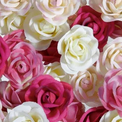 Discount DecoWoerner Dekoblüten Rosen, Pack à 50 Stück mehrfarbig
