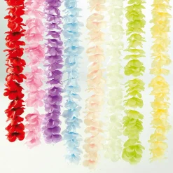 New DecoWoerner Dekoblüten-Girlanden, Pack à 3 Stück weiß