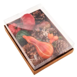Clearance DecoWoerner Deko-Box Kürbis-Mix Mit Tannenzapfen 20 X 15 X 6 Cm mehrfarbig
