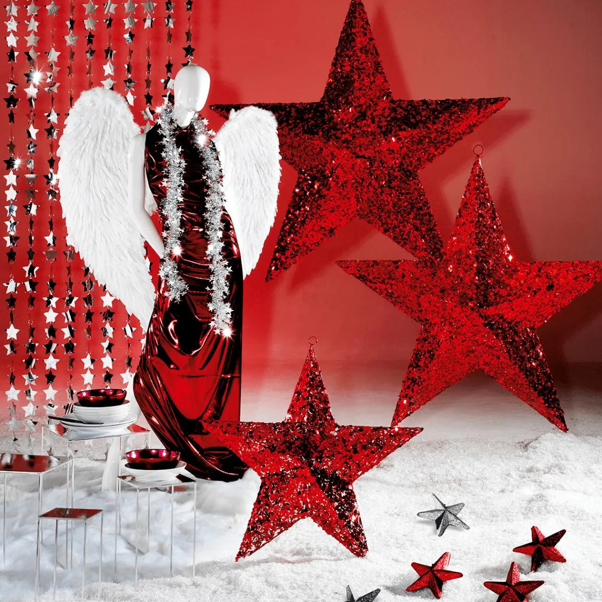 Hot DecoWoerner Deko-Gigant-Stern 150 Cm Ø rot