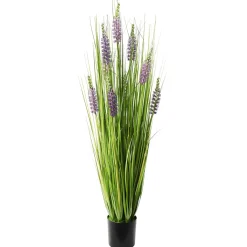 DecoWoerner Dekogras Mit Lavendel Im Topf 100 Cm grün