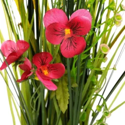 Sale DecoWoerner Deko-Gras Mit Stiefmütterchen 48 Cm rosa