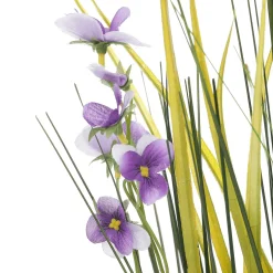 Online DecoWoerner Deko-Gras Mit Stiefmütterchen 48 Cm Lila violett