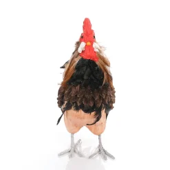 Outlet DecoWoerner Deko-Hahn Figur 50 Cm braun