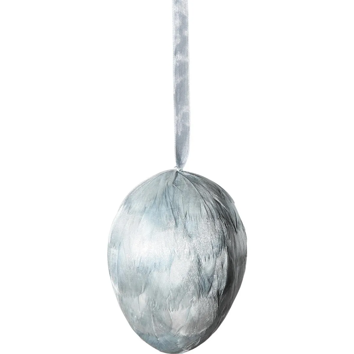 Outlet DecoWoerner Deko-Hänger Feder-Ei Eis, 10 Cm Lang blau