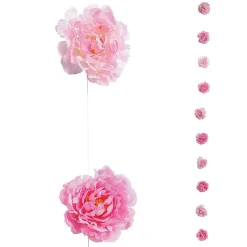Clearance DecoWoerner Dekokette Blüten, 180 Cm rosa