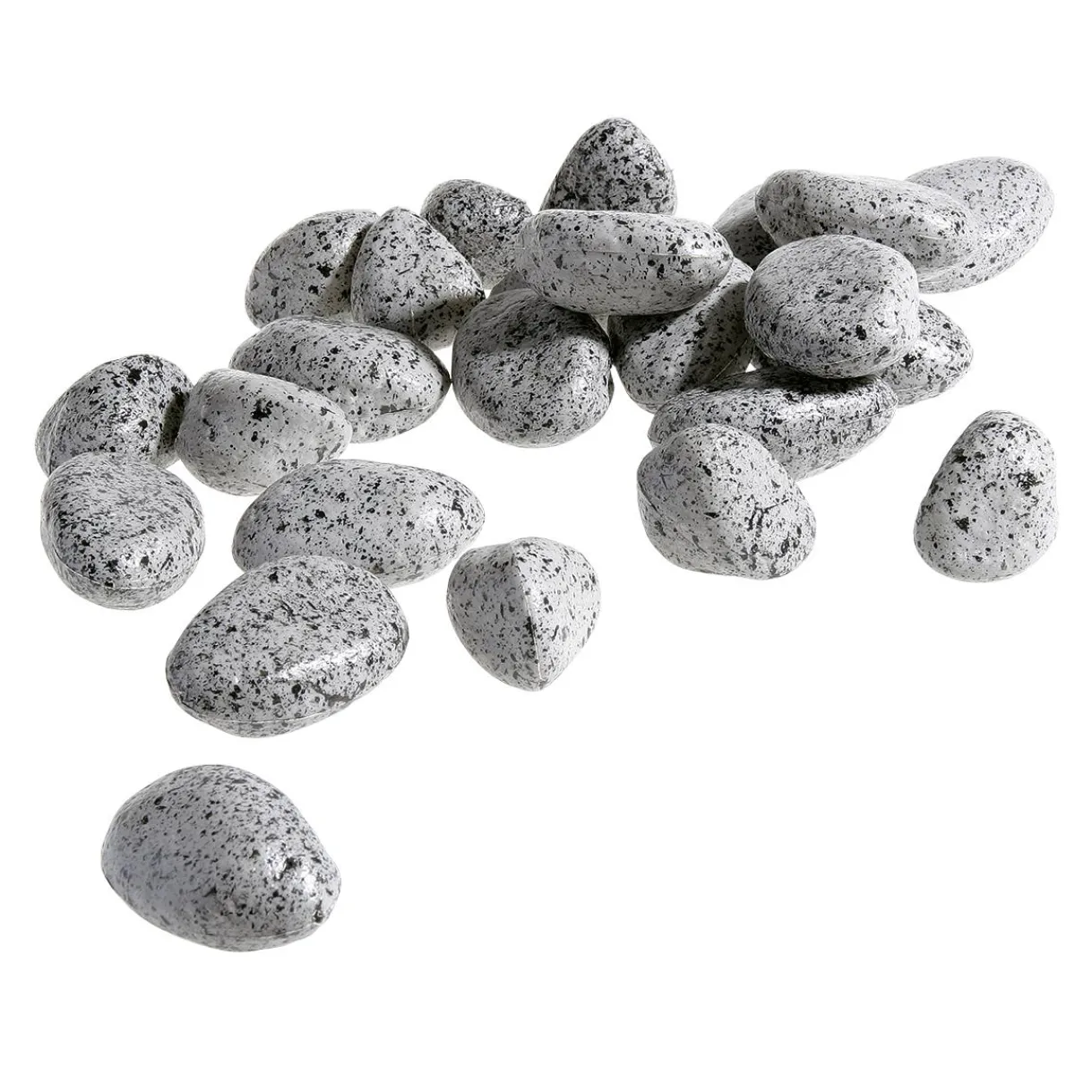 Outlet DecoWoerner Deko-Kieselsteine, Pack à 24 Stück Grau