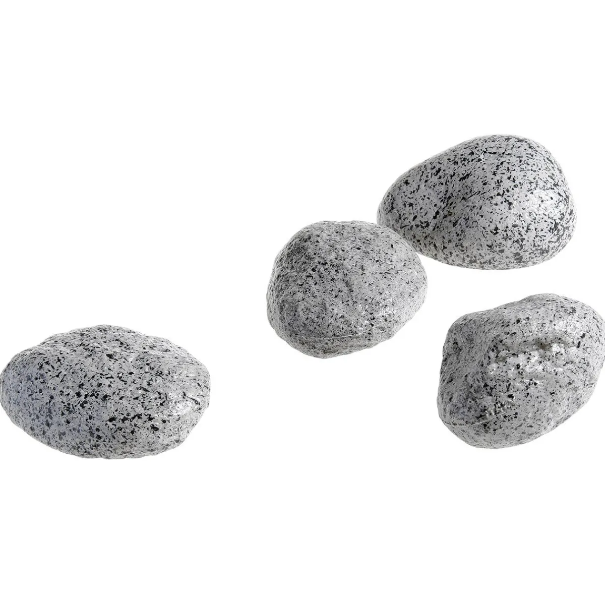 Hot DecoWoerner Deko-Kieselsteine, Pack à 4 Stück Grau