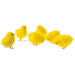 Clearance DecoWoerner Deko-Küken, 6 Stück gelb