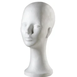 Discount DecoWoerner Dekokopf Aus Styropor, 35 Cm Hoch weiß
