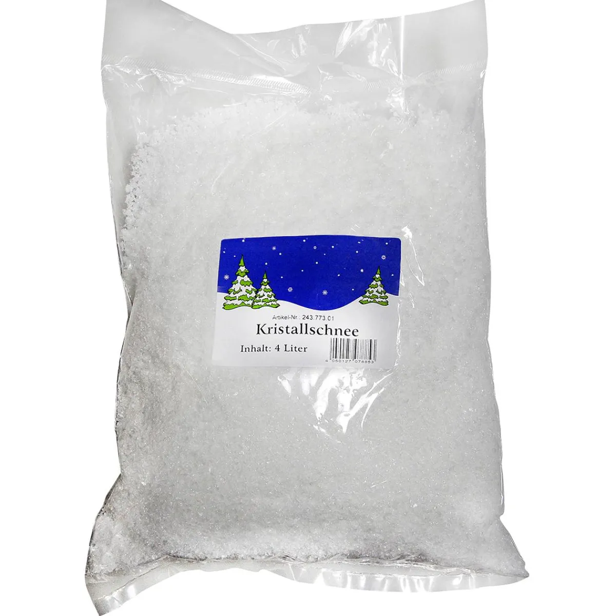Discount DecoWoerner Deko-Kristallschnee, Schwer Entflammbar 140 G weiß