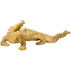 Best DecoWoerner Deko-Krokodil 180 Cm Lang, gold