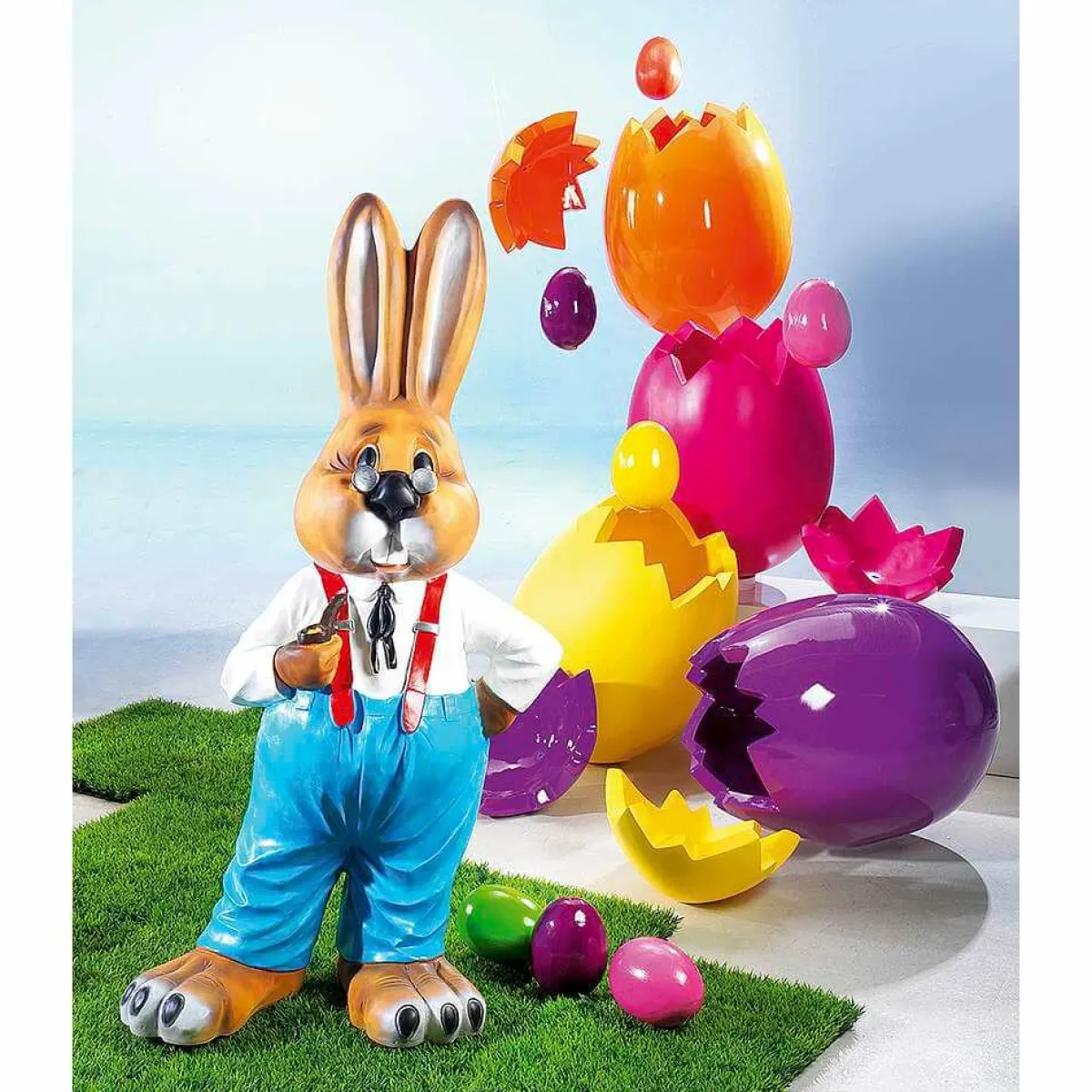 Clearance DecoWoerner Deko-Osterei, 70 Cm Lang, Lila violett