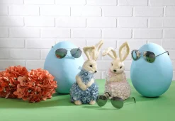 Sale DecoWoerner Deko-Osterhase Im Hortensienkleid 30 Cm blau