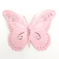 DecoWoerner Dekorative Wanddekoration "Schmetterling" 28 X 38 Cm rosa