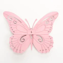 DecoWoerner Dekorative Wanddekoration "Schmetterling" 28 X 38 Cm rosa