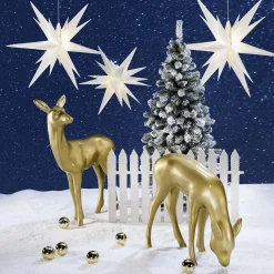 Clearance DecoWoerner Deko-Reh äsend 75 Cm Hoch, Metallic gold