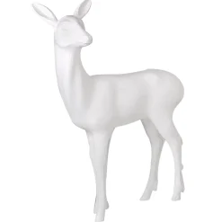 Best DecoWoerner Deko-Reh Stehend 115 Cm Hoch, weiß
