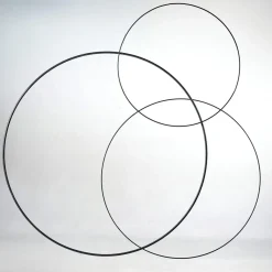 New DecoWoerner Dekoring Aus Metall, 100 Cm Ø schwarz