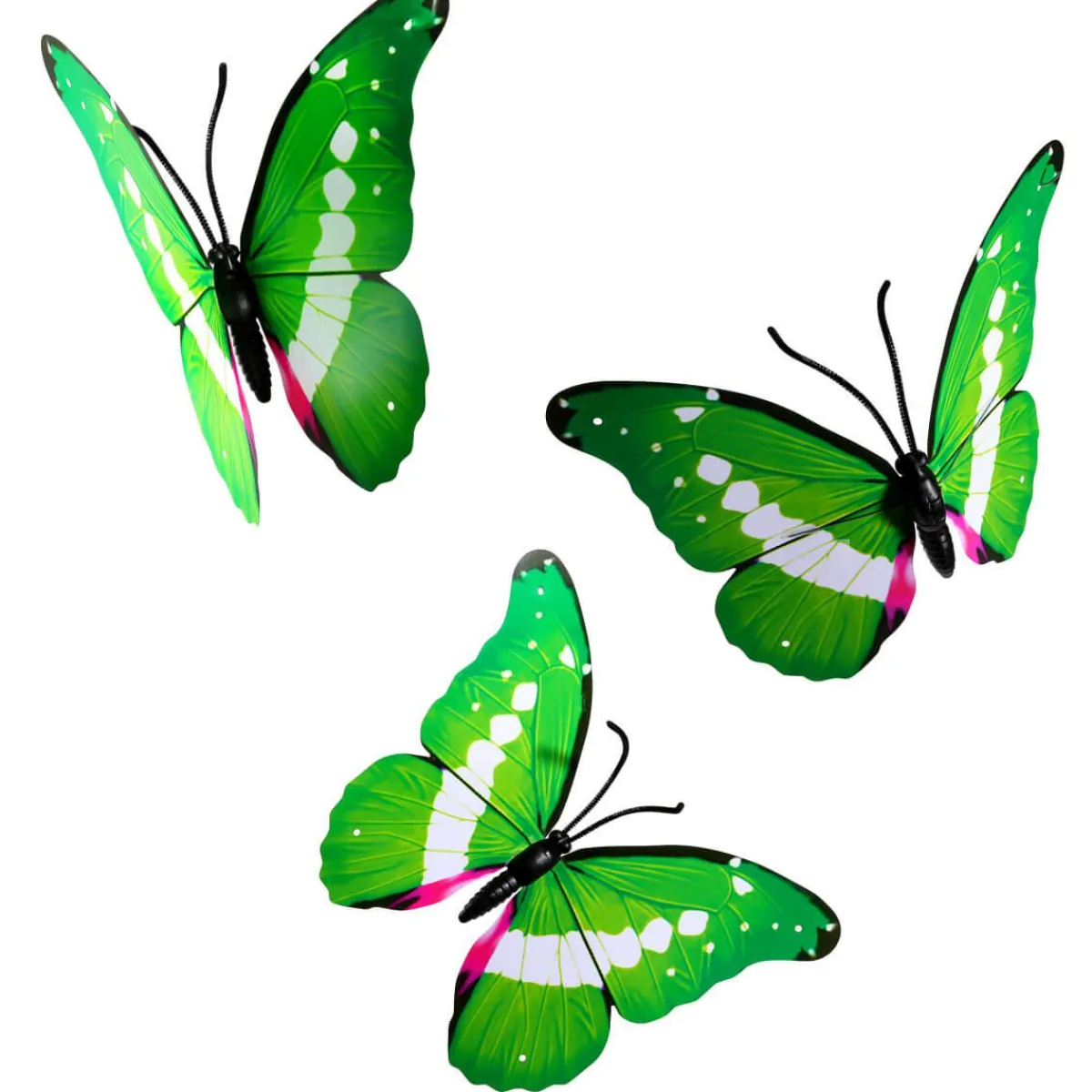 Online DecoWoerner Deko-Schmetterlinge 40 Cm 3 Stück grün