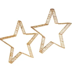 Clearance DecoWoerner Deko-Sterne 2 Stück 40-50 Cm Ø gold
