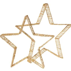 Clearance DecoWoerner Deko-Sterne 2 Stück 40-50 Cm Ø gold