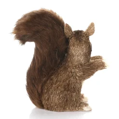 New DecoWoerner Deko-Stroh-Eichhörnchen Mit Buschigem Schwanz 23 X 12 X 23 Cm braun