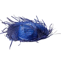 Clearance DecoWoerner Deko-Strohhut , 40 Cm Ø blau