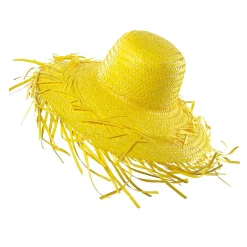 DecoWoerner Deko-Strohhut , 40 Cm Ø gelb