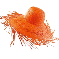 Clearance DecoWoerner Deko-Strohhut , 40 Cm Ø orange