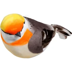 Best DecoWoerner Dekovogel Grau Orange 19 Cm mehrfarbig