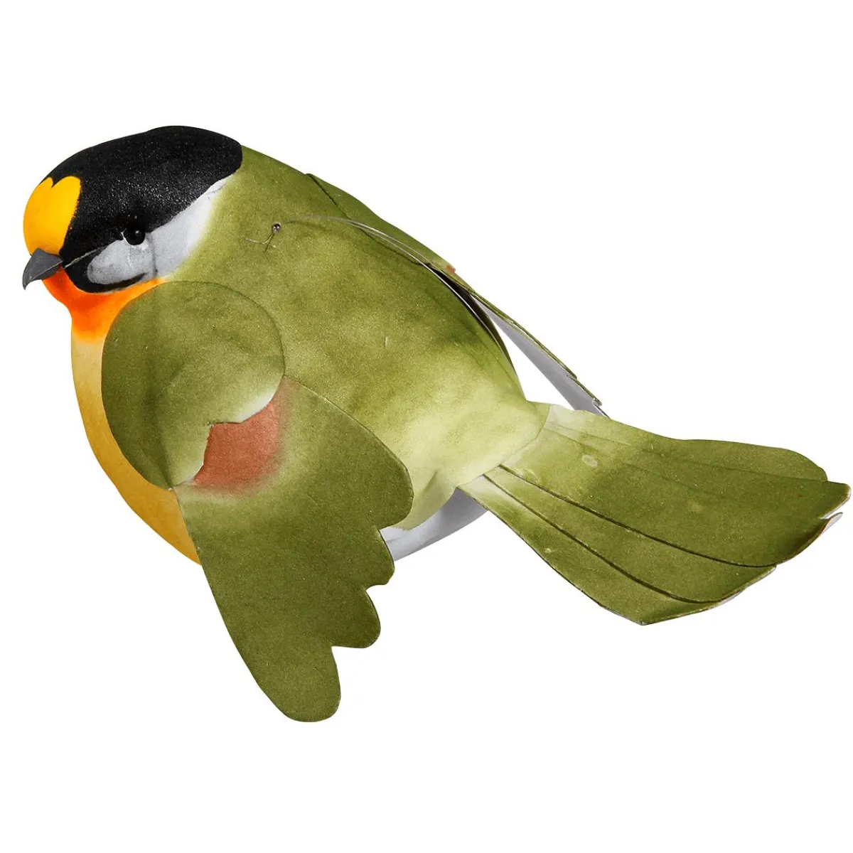 New DecoWoerner Dekovogel -orange 19 Cm grün