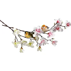 New DecoWoerner Dekovogel -orange 19 Cm grün