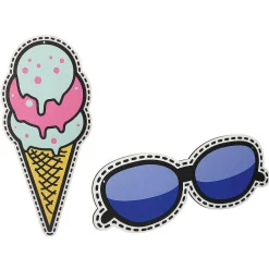 Outlet DecoWoerner Display-Set Pop-Art "Eis Und Sonnenbrille" mehrfarbig